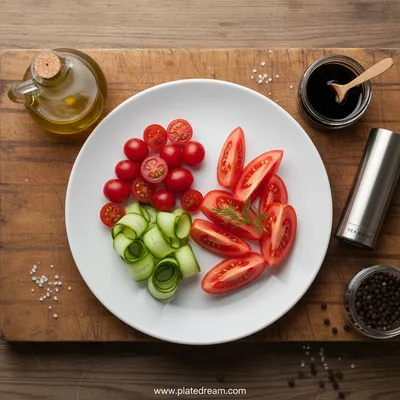 Tomato Cucumber Salad – Fresh Easy Recipe - cooking process