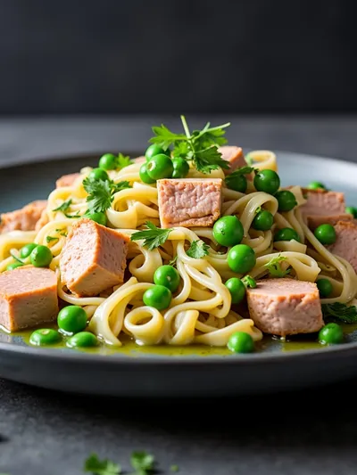 Tuna Pasta Salad with Peas (Healthy Cold Dish) - ready to serve