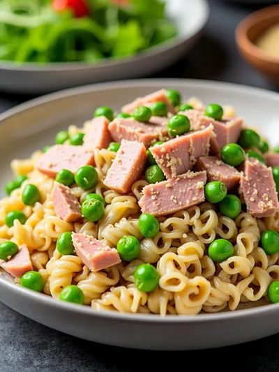 Tuna Pasta Salad with Peas (Healthy Cold Dish)