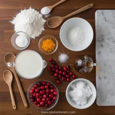 Vegan Cranberry Orange Muffins - ingredients preparation