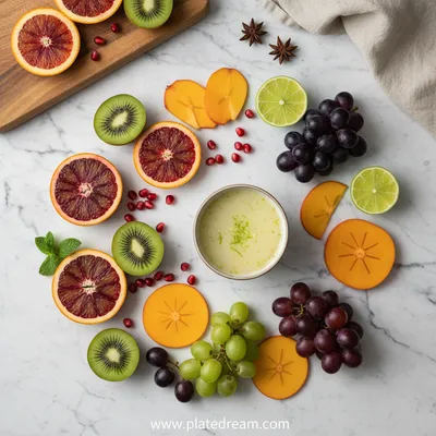 Winter Fruit Salad with Lime Dressing - cooking process